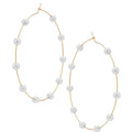 Super Huge Circle Pearls Earrings Thin Dangle by DailySale