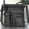 Super Soft Genuine Leather Top Belt Accent Crossbody Bag