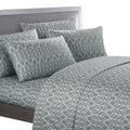 Super Soft Two-Tone Geometric Leaf Pattern Sheet Set by DailySale