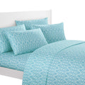 Super Soft Two-Tone Geometric Leaf Pattern Sheet Set by DailySale