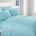 Super Soft Two-Tone Geometric Leaf Pattern Sheet Set by DailySale