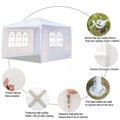 SUPERHOMUSE 3 x 3m Three Sides Waterproof Tent with Spiral Tubes White by DailySale