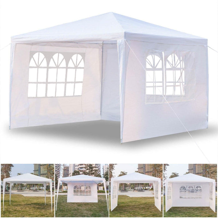 SUPERHOMUSE 3 x 3m Three Sides Waterproof Tent with Spiral Tubes White by DailySale
