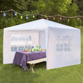 SUPERHOMUSE 3 x 3m Three Sides Waterproof Tent with Spiral Tubes White by DailySale