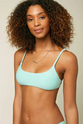 Oneill Womens Aqua Stretch Removable Cups Lined Tie Textured Saltwater Top, Xs by Vanessa Jane
