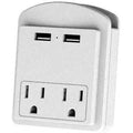 Surge Protector 2 Wall Outlets and 2 USB Ports by DailySale