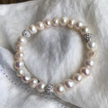 Swarovski Crystal Ball And Genuine Freshwater Pearl Stretch Bracelet by DailySale