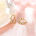 Swarovski Crystal Hoop Earrings In 18K Yellow Gold by DailySale