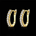 Swarovski Crystal Hoop Earrings In 18K Yellow Gold by DailySale