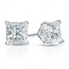 Swarovski Crystals Princess-Cut Stud Earrings