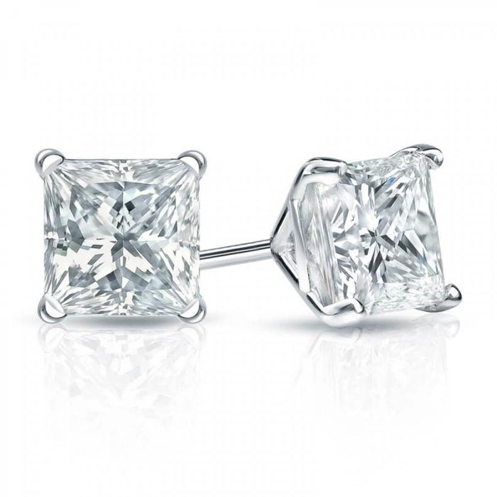Swarovski Crystals Princess-Cut Stud Earrings by DailySale