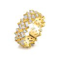 Swarovski Gold Plated Crystal Ring - Size: 6 by DailySale