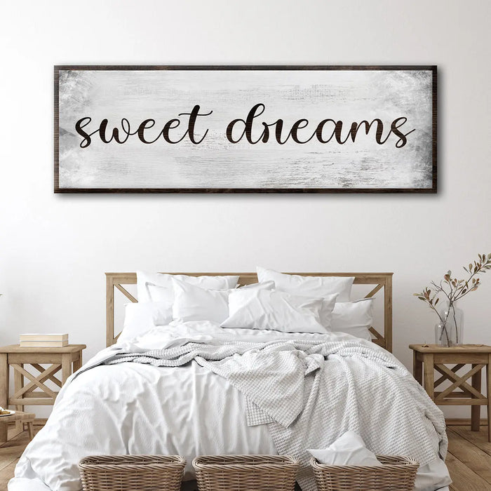 Sweet Dreams Bedroom Grunge Sign by Tailored Canvases