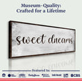 Sweet Dreams Bedroom Grunge Sign by Tailored Canvases