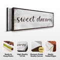 Sweet Dreams Bedroom Grunge Sign by Tailored Canvases