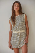 Swen Striped Sleeveless Mini Dress by Boutique 23