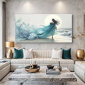Swirling Winds by the Ocean Abstract Wall Art by Tailored Canvases