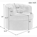 Swivel Accent Linen Fabric Bucket Reading Chair by DailySale