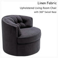 Swivel Accent Linen Fabric Bucket Reading Chair by DailySale