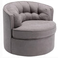 Swivel Accent Linen Fabric Bucket Reading Chair by DailySale