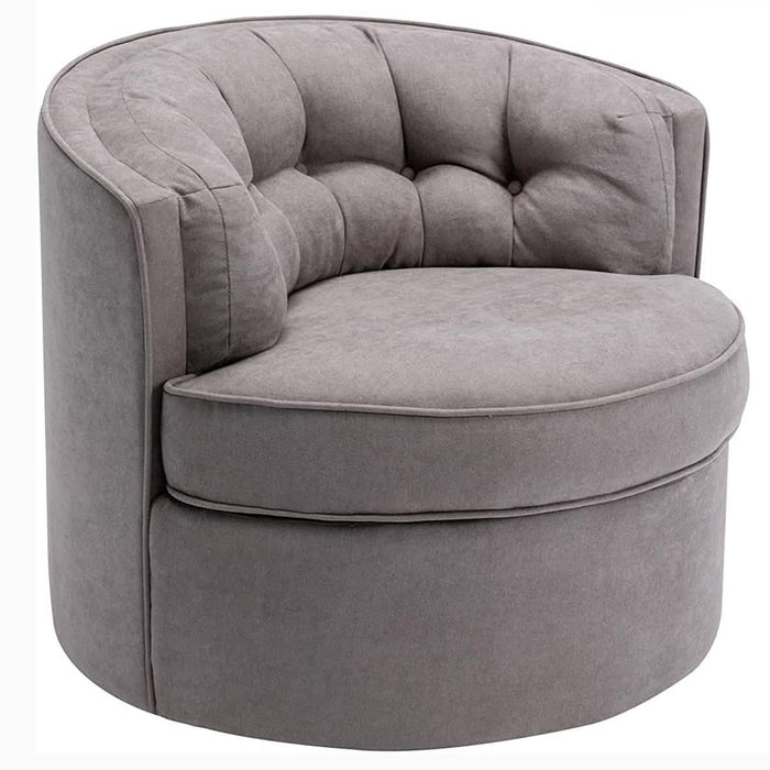 Swivel Accent Linen Fabric Bucket Reading Chair by DailySale