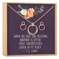 Sympathy Linked Circles Earring and Necklace Jewelry Set by Dear Ava