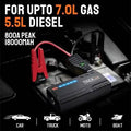 T6 800A Peak 18000mAh Car Jump Starter by DailySale