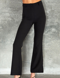 Classic Trouser w/ Side Slit - Black by Boutique 23