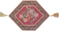 DaDa Bedding Romantic Floral Field of Roses Burgundy Red Tapestry Table Runner (5594) by DaDalogy Bedding Collection