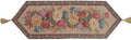 DaDa Bedding Breath of Spring Colorful Floral Beige Brown Tapestry Dining Table Runner (3089) by DaDalogy Bedding Collection