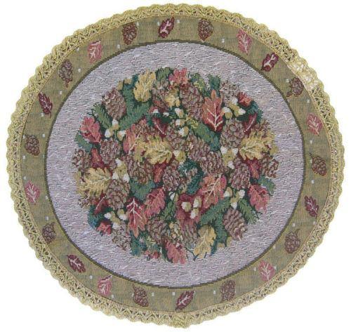 DaDa Bedding Festive Christmas Fiesta Floral Round Tapestry Table Cloth by DaDalogy Bedding Collection