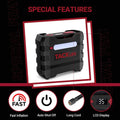 TACKLIFE Car Tire Inflator 12V DC Portable Air Compressor with 3 LED Lights by DailySale