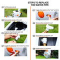 TACKLIFE Garden Retractable Hose Reel 82+8 FT 5/8'' Wall Mounted by DailySale