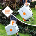 TACKLIFE Garden Retractable Hose Reel 82+8 FT 5/8'' Wall Mounted by DailySale