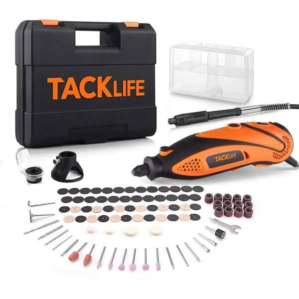 Tacklife Rotary Tool Kit with Upgraded MultiPro Keyless Chuck RTD35ACL by DailySale