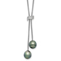 Tahitian Black Pearl Necklace by Fine Color Jewels