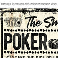 Take The Risk Poker Room Sign by Tailored Canvases