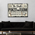 Take The Risk Poker Room Sign by Tailored Canvases
