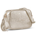 Italian Genuine Metallic Suede Crossbody Bag | Gubbio by TAKEASY