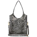 Italian Genuine Leopard-Print Metallic Suede Tote Bag | Catania by TAKEASY