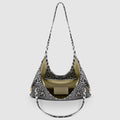 Italian Genuine Leopard-Print Metallic Suede Tote Bag | Catania by TAKEASY