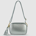 Italian Metallic Full-Grain Leather Crossbody Bag | Napoli by TAKEASY