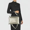 Italian Metallic Full-Grain Leather Shoulder Bag | Prato by TAKEASY