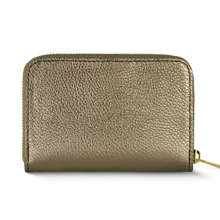Italian Metallic Full-Grain Leather Wallet | Ancona by TAKEASY