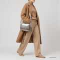 Italian Genuine Metallic Suede Crossbody Bag | Gubbio by TAKEASY