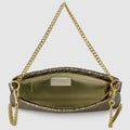 Italian Genuine Basketweave-Embossed Metallic Suede Crossbody Bag | Bari by TAKEASY