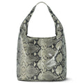 Italian Genuine Python-Print Suede Hobo Bag | Isernia by TAKEASY