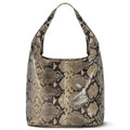Italian Genuine Python-Print Suede Hobo Bag | Isernia by TAKEASY