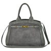 Italian Genuine Suede & Full-Grain Leather Top-Handle Bag | Forlì