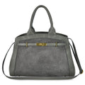 Italian Genuine Suede & Full-Grain Leather Top-Handle Bag | Forlì by TAKEASY